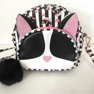 French Bulldog Frenchie Boston Terrier Dog Crossbody Purse Bag Pink Black White